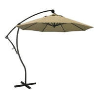 Калифорния чадър Bayside 9 'Offset Crank Olefin Patio Umbrella, множество цветове