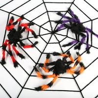 Pretty Comy Halloween Decoration Spider Web - 5 8ft гигантски кръгъл паяк Уеб Хелоуин двор врата на открито декор