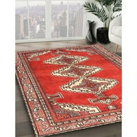 Ahgly Company вътрешен квадрат Традиционният лек меден златен персийски килими, 7 'квадрат