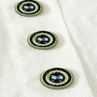 Lumento жени Небрежни ежедневни туника Tunic Top Boho Button Tee удобна бродерия блуза