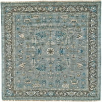 Олден традиционен персийски килим, дим син въглен, 9 фута-6 инча 13 фута-6 инча
