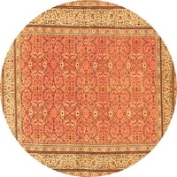 Ahgly Company Indoor Square Oriental Orange Traditional Area Rugs, 3 'квадрат