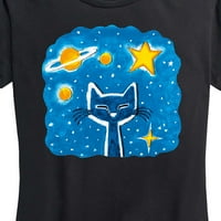 Pete The Cat - Space Space Dream - Графична тениска с къси ръкави за жени