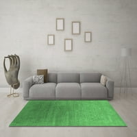 Ahgly Company Indoor Rectangle Oriental Emerald Green Industrial Area Rugs, 2 '4'