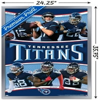 Тенеси Титаните-Плакат За Стена На Отбора, 22.375 34 В Рамка