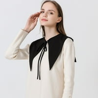 Vintage Classic Chiffon памучен ревера дрехи аксесоари блуза фалшива яка риза фалшива яка 5