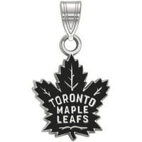 Логоарт НХЛ Торонто Мейпъл Лийфс стерлинги Сребърен малък емайл висулка