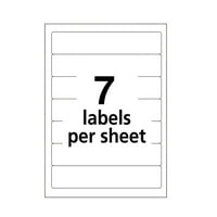 Етикети на папки на файл с файл Avery, 7 16, бяло тъмносиня лента, 252 пакет