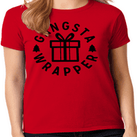 Графика Америка празничен празник Коледа гангста обвивка Смешно жените Графичен тениска