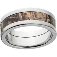 Мъжки камуфлажен сватбен пръстен от неръждаема стомана с кръстосани ръбове и луксозно удобно прилягане
