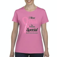 - Женска тениска с къс ръкав, до жени с размер 3XL - нося розово за някой специален