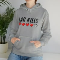 LAG KILSS - VIDEO GAMER Online Console Computer Funny Unise Heavy Blend Sweatshirt с качулка с качулка