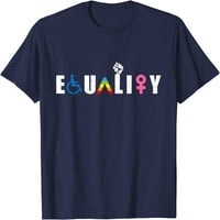 Дърво равенство LGBT-Q Gay Pride Flag Горд тениска на Ally Rainbow Fist тениска