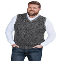 Kingsize Men Big & Tall Shaker Knit V-Neck Sweater жилетка
