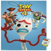 История на играчките на Disney Pixar - Trio Wall Poster с бутални щифтове, 22.375 34