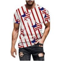 Летни върхове за мъже винтидж измиване памучен тениски вафли ризи плета блуза модна тренировка ризи кръгла шия популярен 3D цифров