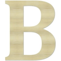 Дървени букви и цифри - дървена буква B - 4 висок 1 4 дебела
