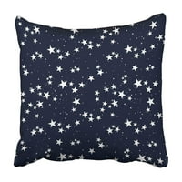 Бяло пространство със звезда в тъмно небе -синя абстрактна красота ярка карикатура светло модерна калъфка за възглавници