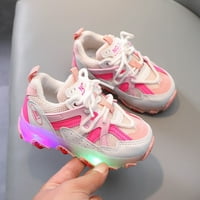 Малко дете обувки момчета момчета слабителни спортни светлинни LED обувки деца bling момичета бебешки обувки