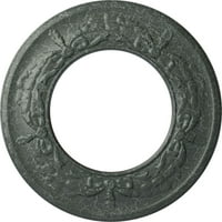 Екена мелница 1 4 од 1 8 ИД 7 8 п Салем таван медальон, ръчно рисуван Атински зелен пращене