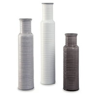 Дизайн на подписа от Ашли Маренда Керамичен комплект ваза, сиво и бяло