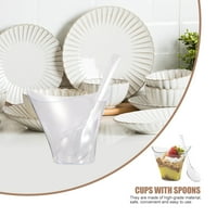 Комплекти пластмасови чаши за мус прозрачни чаши с пудинг желе контейнери за съхранение на сладолед