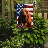 Съкровище на Каролайн Кръво кокетно куче Американски флаг градински флаг