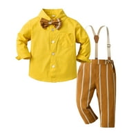 Ketyyh-chn момчета дрехи облекло с дълъг ръкав с върха на панталони с жълти, 70