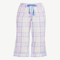 Джойспун Дамски тъкани Капри пижама панталони, размери с до 3х