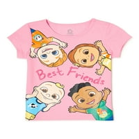 Тениска за момичета на Baby & Toddler Cocomelon, размери 12M-5T