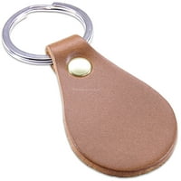 Кожен ключ FOB комплект - кафява кожа - Rivet - Key Ring -