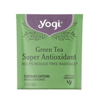 Yogi Tea Green Tea Super Antioxidant, органични торбички за зелен чай, брой